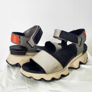 Sorel Women's Kinetic Wedge Sandals, Black Gray